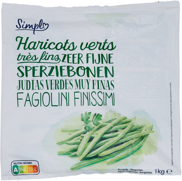 Haricots verts très fins surgelés