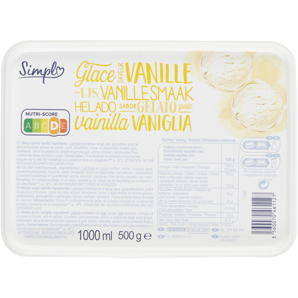 Glace saveur vanille