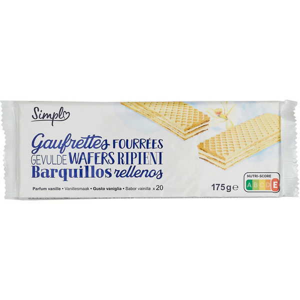 Gaufrettes fourrées à la vanille