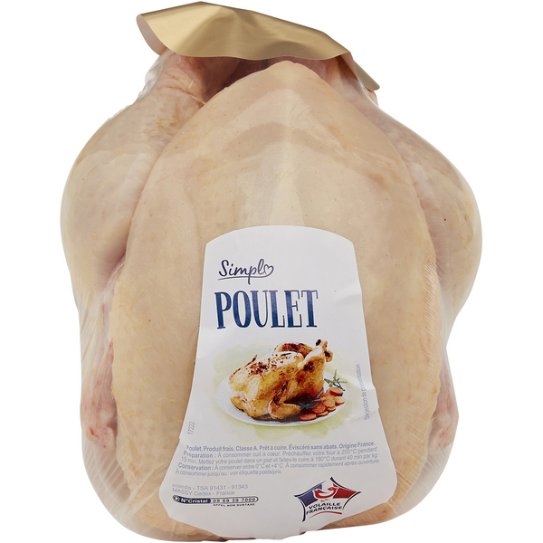 Poulet blanc prêt à cuire