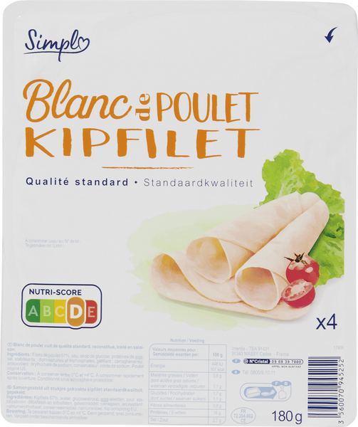 Tranches blanc de poulet